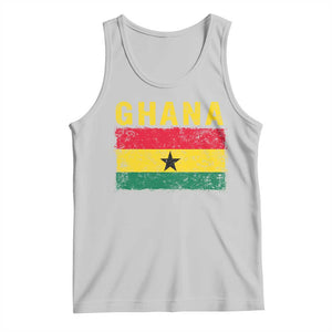 Vintage Ghana Flag Distressed Design Tank Top Proud Ghanaian Heritage African Pride