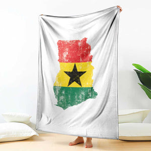 Vintage Ghana Map Flag Throw Blanket Distressed Proud Ghanaian Heritage African Pride