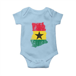 Vintage Ghana Map Flag Baby Onesie Distressed Proud Ghanaian Heritage African Pride