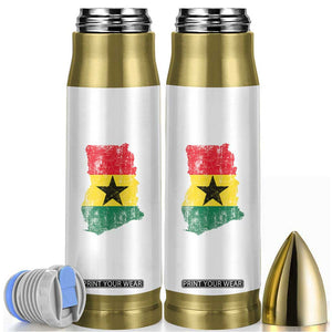 Vintage Ghana Map Flag Bullet Tumbler Distressed Proud Ghanaian Heritage African Pride