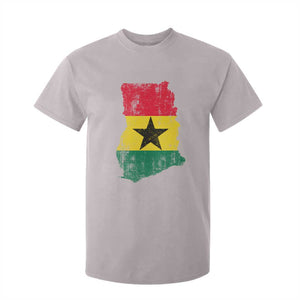 Vintage Ghana Map Flag T Shirt For Kid Distressed Proud Ghanaian Heritage African Pride