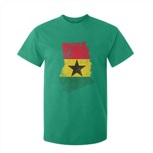 Vintage Ghana Map Flag T Shirt For Kid Distressed Proud Ghanaian Heritage African Pride