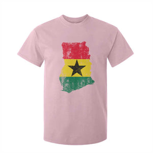 Vintage Ghana Map Flag T Shirt For Kid Distressed Proud Ghanaian Heritage African Pride