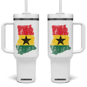 Vintage Ghana Map Flag Tumbler With Handle Distressed Proud Ghanaian Heritage African Pride