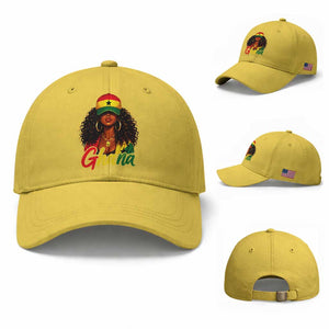 Ghanaian Princess Ghana Flag Melanin Baseball Cap Black Girls