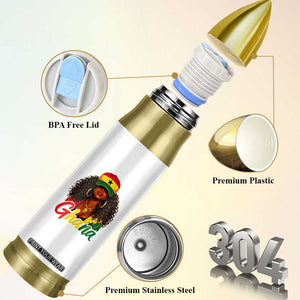 Ghanaian Princess Ghana Flag Melanin Bullet Tumbler Black Girls