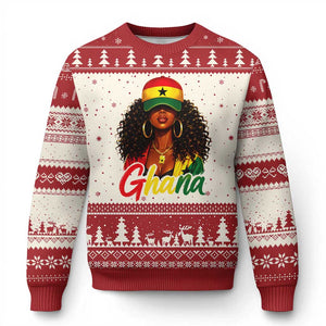 Ghanaian Princess Ghana Flag Melanin Ugly Christmas Sweater Black Girls