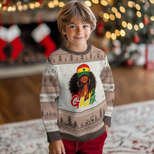 Ghanaian Princess Ghana Flag Melanin Ugly Christmas Sweater Black Girls