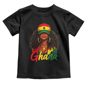 Ghanaian Princess Ghana Flag Melanin Toddler T Shirt Black Girls