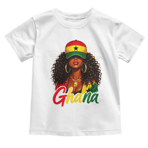 Ghanaian Princess Ghana Flag Melanin Toddler T Shirt Black Girls