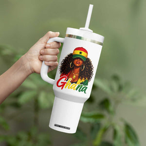 Ghanaian Princess Ghana Flag Melanin Tumbler With Handle Black Girls