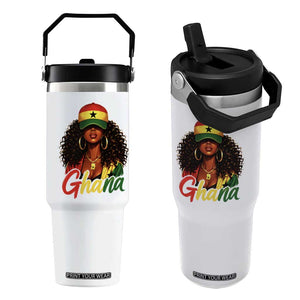 Ghanaian Princess Ghana Flag Melanin Flip Straw Tumbler Black Girls