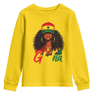 Ghanaian Princess Ghana Flag Melanin Youth Sweatshirt Black Girls