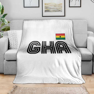 Proud Ghanaian Throw Blanket Minimalist Ghana Typography Design Ghana Flag