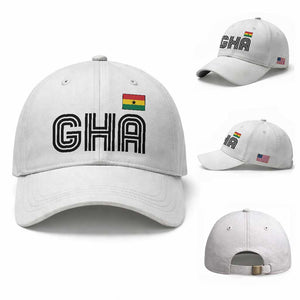 Proud Ghanaian Baseball Cap Minimalist Ghana Typography Design Ghana Flag