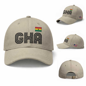 Proud Ghanaian Baseball Cap Minimalist Ghana Typography Design Ghana Flag