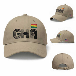 Proud Ghanaian Baseball Cap Minimalist Ghana Typography Design Ghana Flag