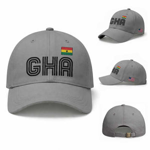 Proud Ghanaian Baseball Cap Minimalist Ghana Typography Design Ghana Flag