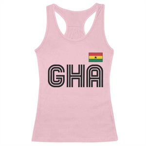 Proud Ghanaian Racerback Tank Top Minimalist Ghana Typography Design Ghana Flag
