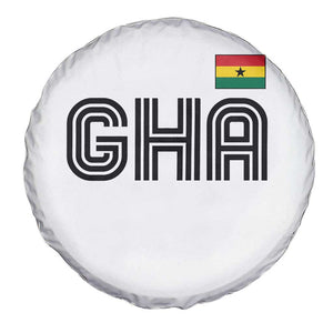 Proud Ghanaian Spare Tire Cover Minimalist Ghana Typography Design Ghana Flag
