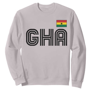Proud Ghanaian Sweatshirt Minimalist Ghana Typography Design Ghana Flag