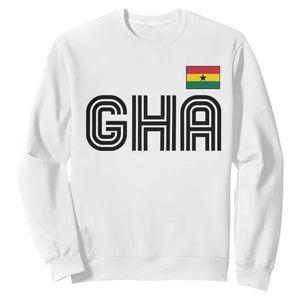 Proud Ghanaian Sweatshirt Minimalist Ghana Typography Design Ghana Flag