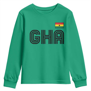 Proud Ghanaian Youth Sweatshirt Minimalist Ghana Typography Design Ghana Flag