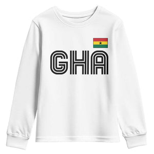 Proud Ghanaian Youth Sweatshirt Minimalist Ghana Typography Design Ghana Flag