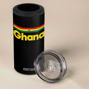 Vintage Ghana Flag 4 in 1 Can Cooler Tumbler Proud Ghanaian Heritage African Pride