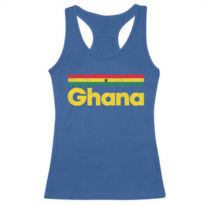 Vintage Ghana Flag Racerback Tank Top Proud Ghanaian Heritage African Pride