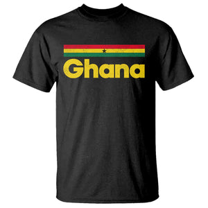 Vintage Ghana Flag T Shirt Proud Ghanaian Heritage African Pride