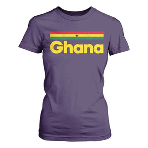 Vintage Ghana Flag T Shirt For Women Proud Ghanaian Heritage African Pride