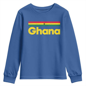 Vintage Ghana Flag Youth Sweatshirt Proud Ghanaian Heritage African Pride