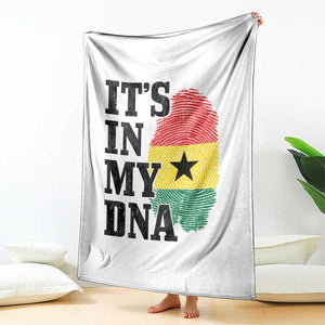 Its In My DNA Ghana Throw Blanket Fingerprint Flag Proud Ghanaian Heritage Ghanese Roots