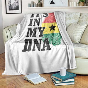 Its In My DNA Ghana Throw Blanket Fingerprint Flag Proud Ghanaian Heritage Ghanese Roots