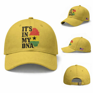 Its In My DNA Ghana Baseball Cap Fingerprint Flag Proud Ghanaian Heritage Ghanese Roots