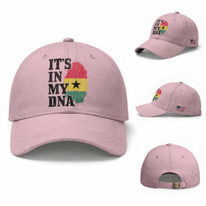Its In My DNA Ghana Baseball Cap Fingerprint Flag Proud Ghanaian Heritage Ghanese Roots