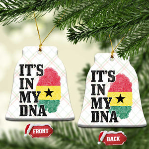 Its In My DNA Ghana Ceramic Ornament Fingerprint Flag Proud Ghanaian Heritage Ghanese Roots