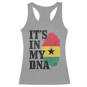 Its In My DNA Ghana Racerback Tank Top Fingerprint Flag Proud Ghanaian Heritage Ghanese Roots