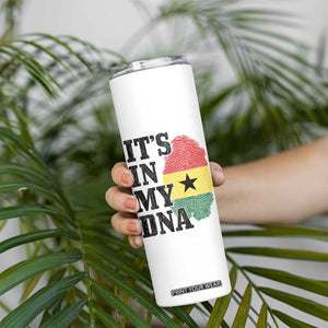 Its In My DNA Ghana Skinny Tumbler Fingerprint Flag Proud Ghanaian Heritage Ghanese Roots