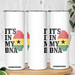 Its In My DNA Ghana Skinny Tumbler Fingerprint Flag Proud Ghanaian Heritage Ghanese Roots