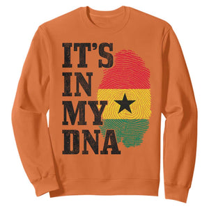 Its In My DNA Ghana Sweatshirt Fingerprint Flag Proud Ghanaian Heritage Ghanese Roots