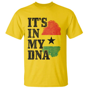 Its In My DNA Ghana T Shirt Fingerprint Flag Proud Ghanaian Heritage Ghanese Roots