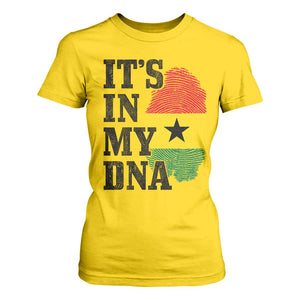 Its In My DNA Ghana T Shirt For Women Fingerprint Flag Proud Ghanaian Heritage Ghanese Roots