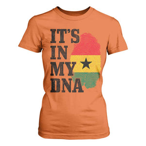 Its In My DNA Ghana T Shirt For Women Fingerprint Flag Proud Ghanaian Heritage Ghanese Roots