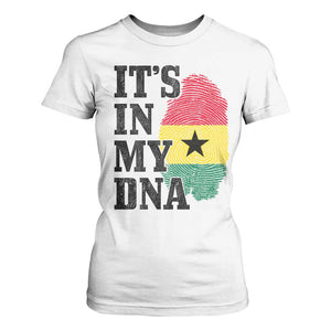 Its In My DNA Ghana T Shirt For Women Fingerprint Flag Proud Ghanaian Heritage Ghanese Roots