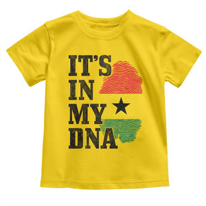 Its In My DNA Ghana Toddler T Shirt Fingerprint Flag Proud Ghanaian Heritage Ghanese Roots