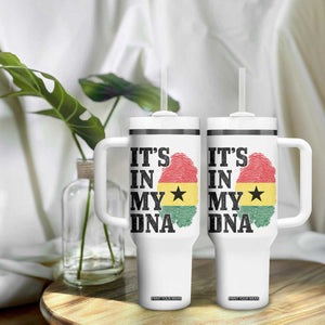 Its In My DNA Ghana Tumbler With Handle Fingerprint Flag Proud Ghanaian Heritage Ghanese Roots