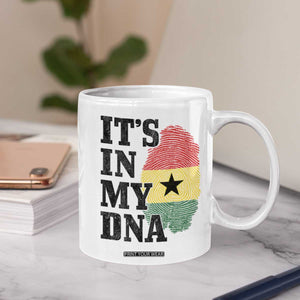 Its In My DNA Ghana Coffee Mug Fingerprint Flag Proud Ghanaian Heritage Ghanese Roots