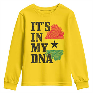 Its In My DNA Ghana Youth Sweatshirt Fingerprint Flag Proud Ghanaian Heritage Ghanese Roots